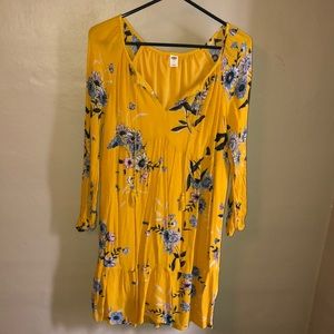 Old Navy Yellow Floral Dress